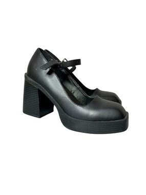 MIA Black Platform Mary Jane Block Heel Pumps Size 6